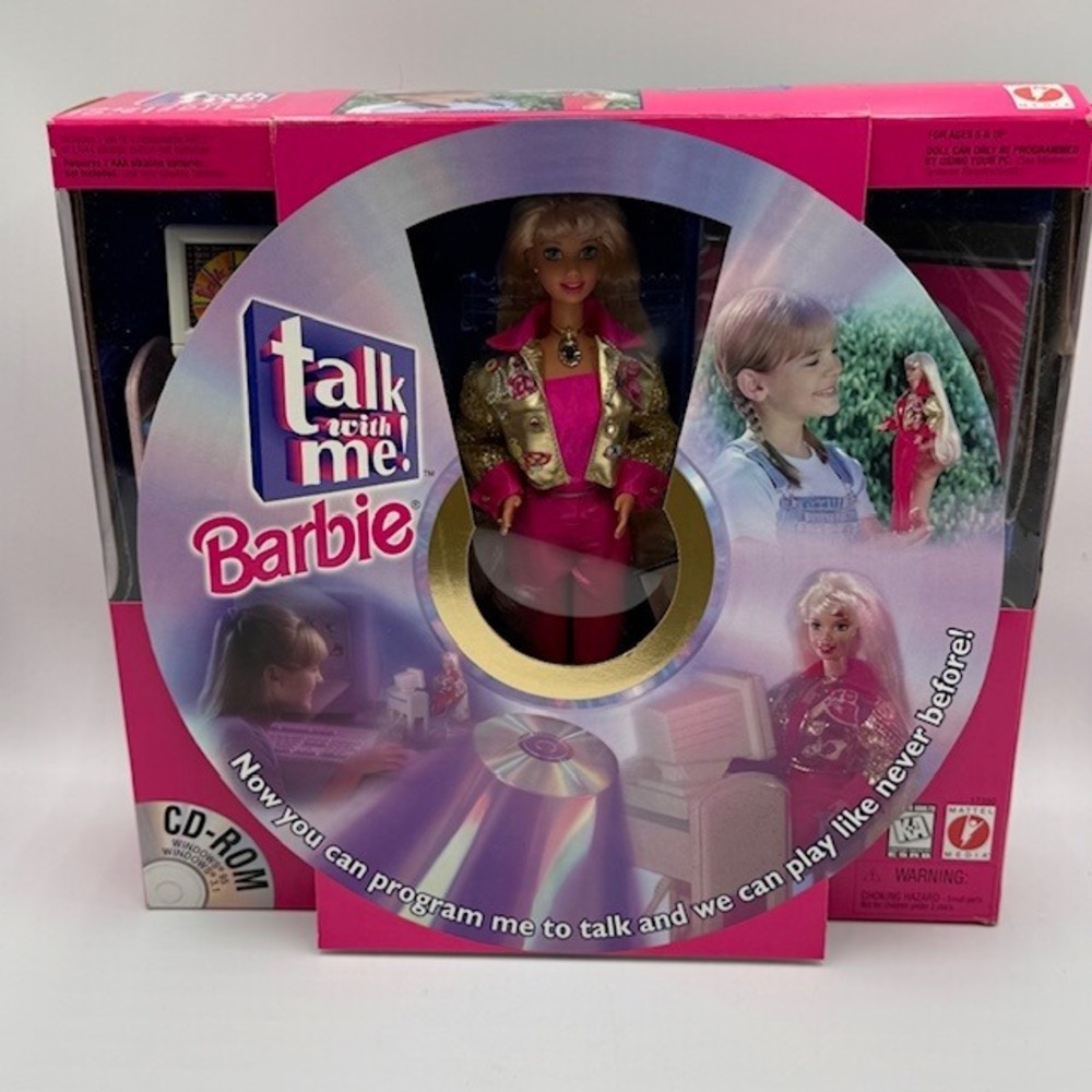 Mattel Talk With Me Barbie Doll 17350 Vintage 1997 Programmable CD-ROM NIB